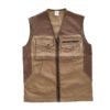 gilet de travail beige marron